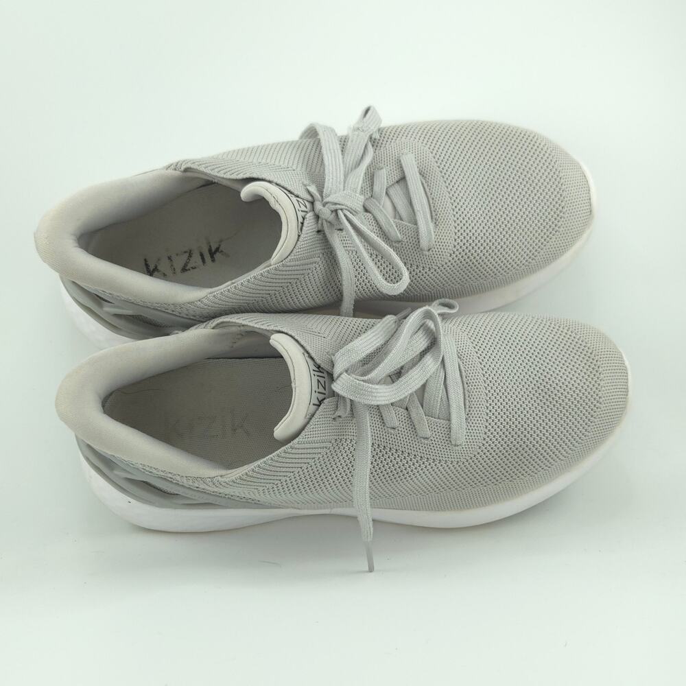 Kizik Athens Hands-free Slip-on Men's Size 8.5 Wide Gray White Sneakers - Picture 10 of 13
